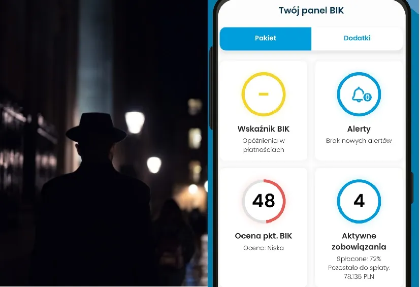 aplikacja mobilna M&oacute;j BIK na smartfonie
