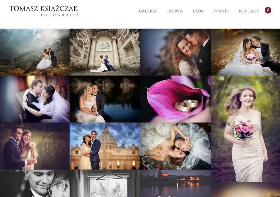 przykładowe portfolio fotografa ślubnego