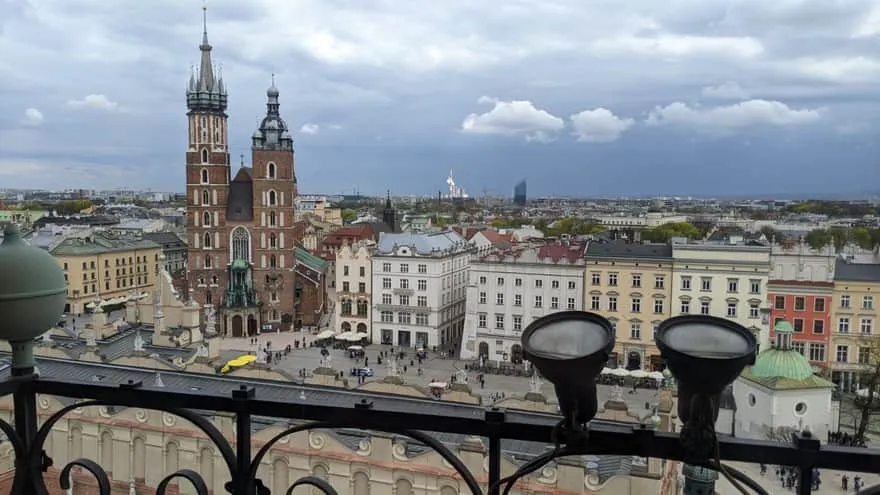 kraków widok na miasto rynek
