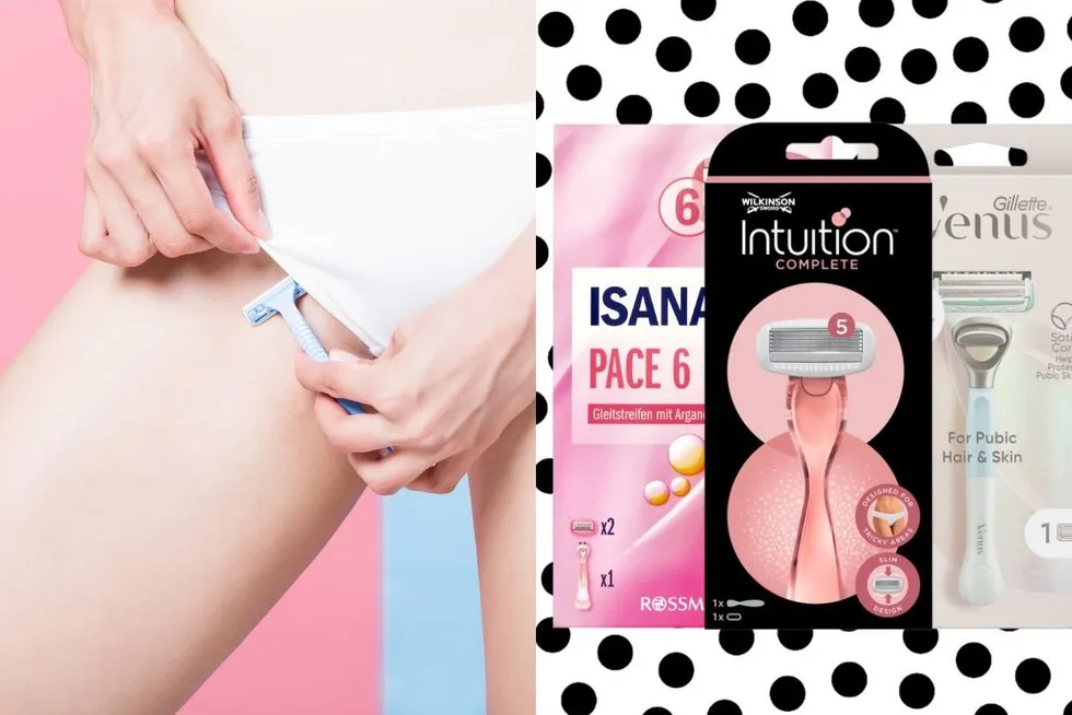 maszynka do golenia miejsc intymnych i żel