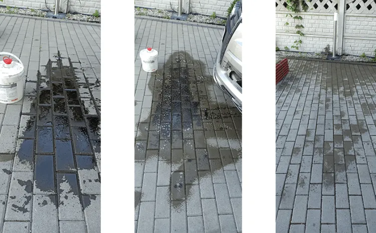 usuwanie plamy oleju z betonu