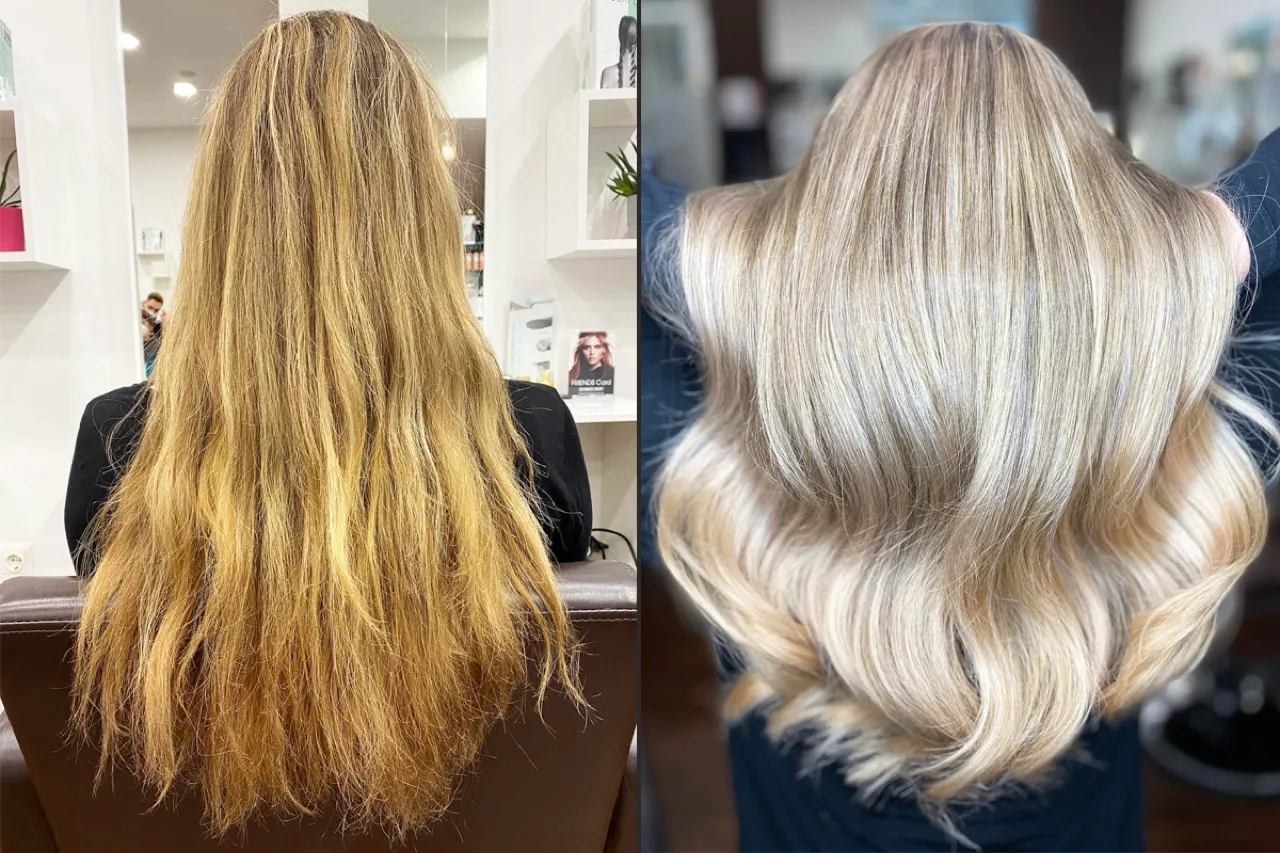 Gr&uuml;nstich in blondem Haar vermeiden