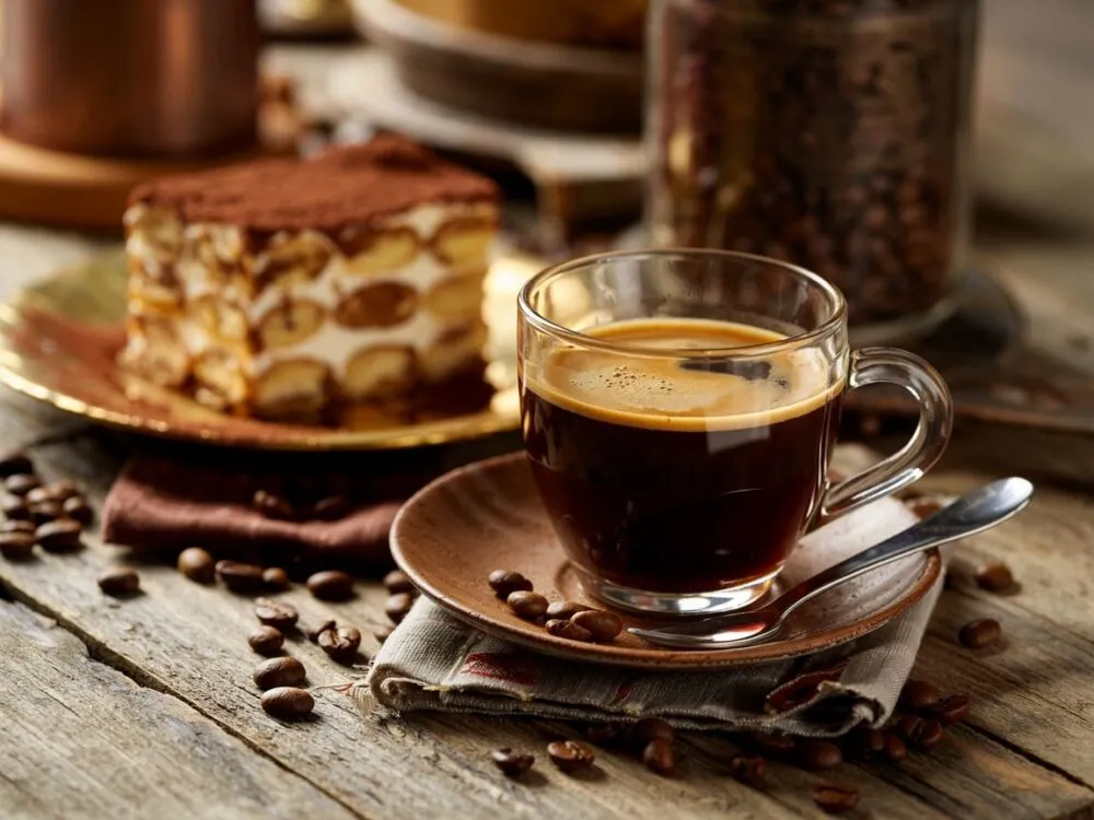 kawa espresso ziarna tiramisu