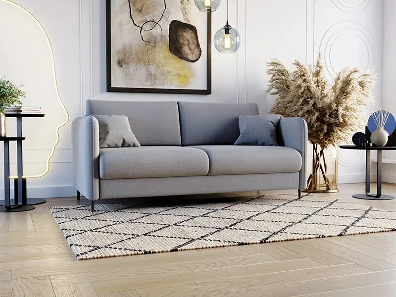 sofa z funkcją spania codziennego stelaż włoski