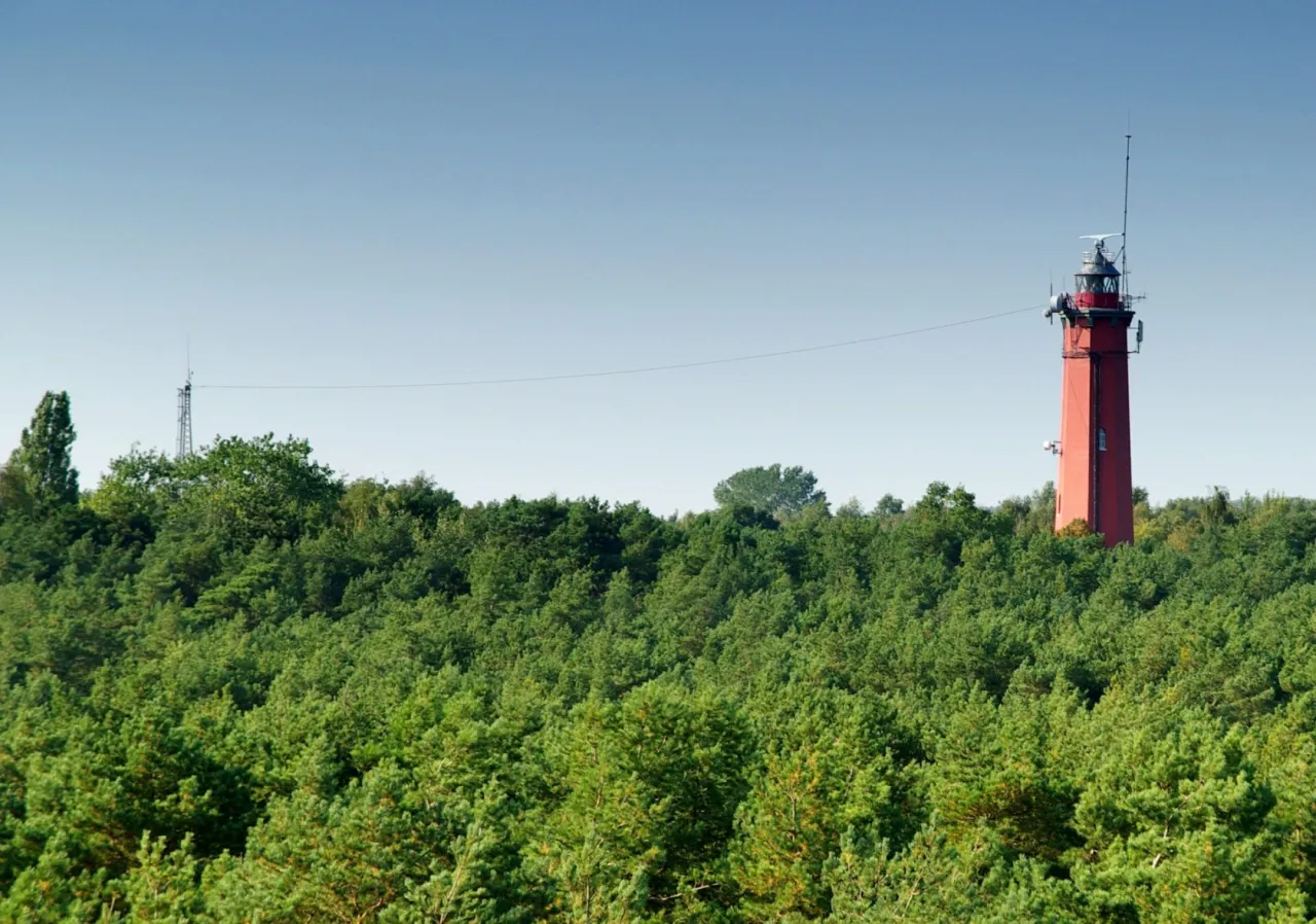 Hel atrakcje widok ogólny latarnia port