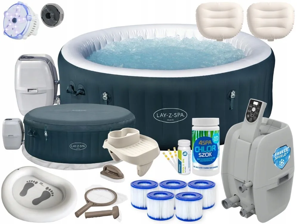 dmuchane jacuzzi lay-z-spa miami na tarasie
