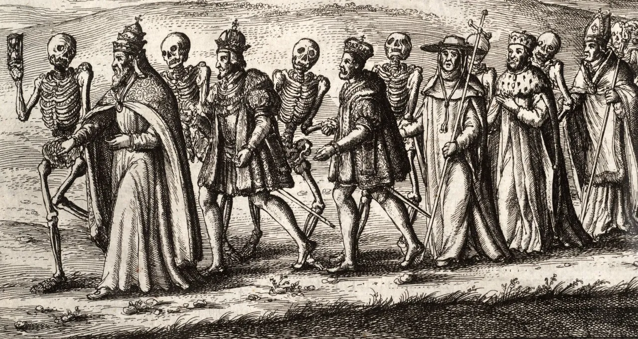 Danse macabre średniowiecze ilustracja