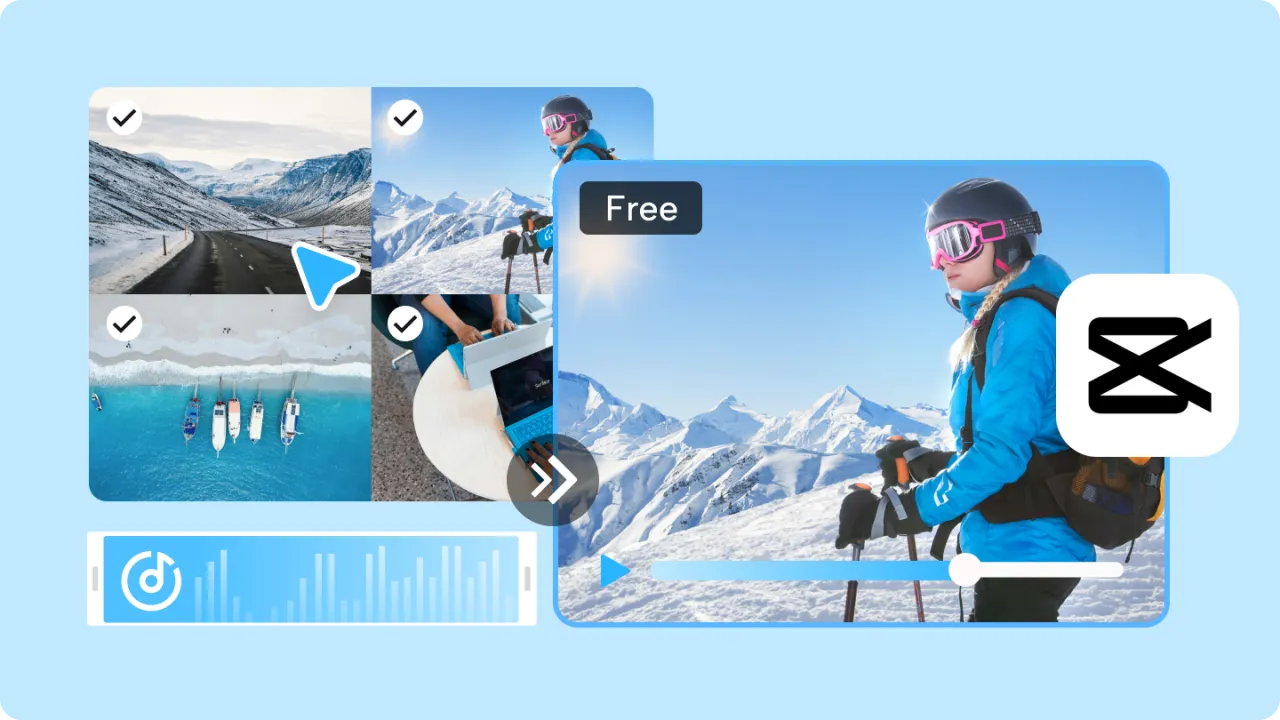 Jak zrobić filmik ze zdjęć z podkładem muzycznym na iPhone? Wybierz zdjęcia, dodaj muzykę i stw&oacute;rz wideo.