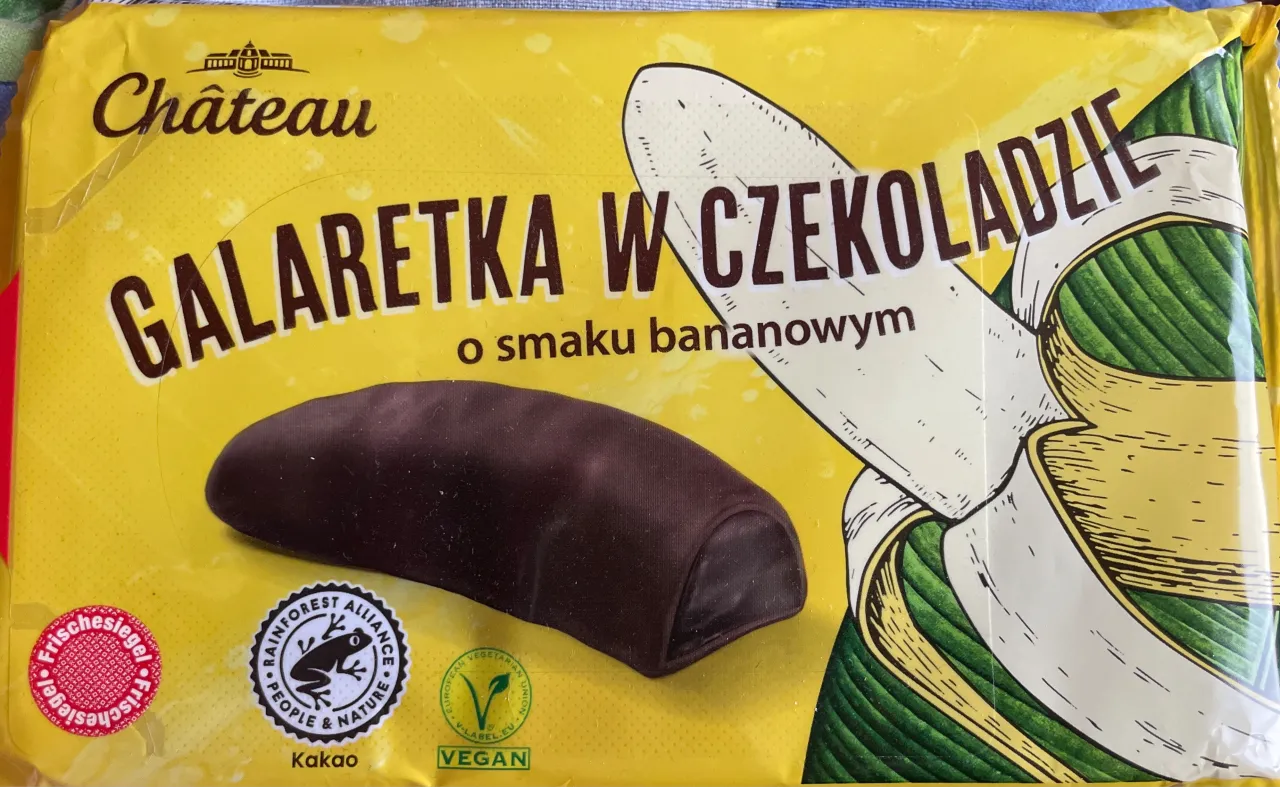 galaretki w czekoladzie o smaku bananowym