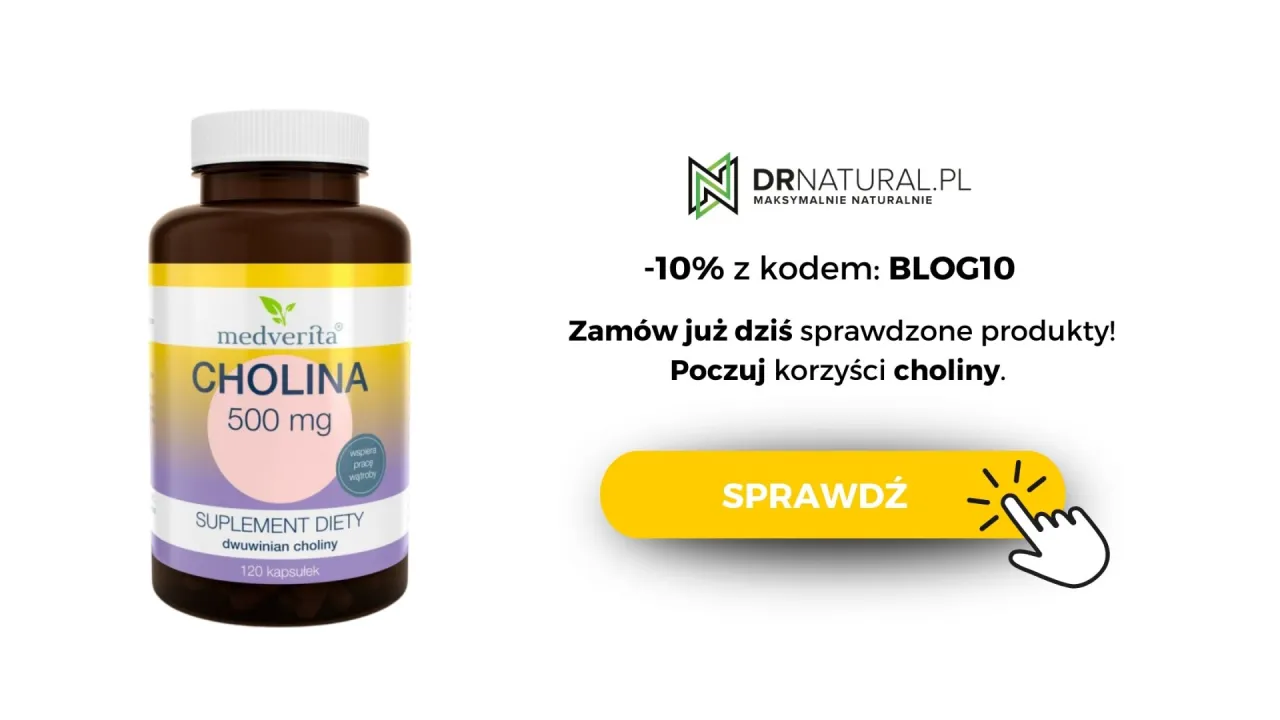 Suplement diety z choliną 500 mg. Odkryj jej właściwości i poczuj korzyści dla wątroby. Zam&oacute;w z rabatem!