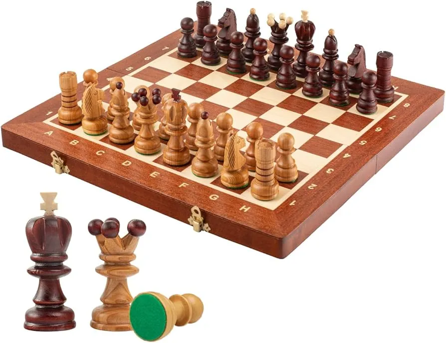 drewniane szachy różne typy i rozmiary