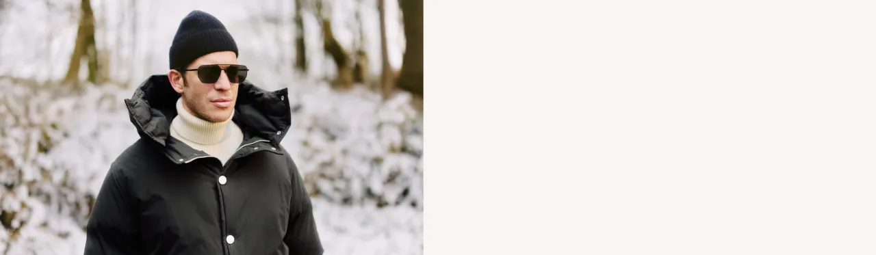 mężczyzna w okularach przeciwsłonecznych z polaryzacją