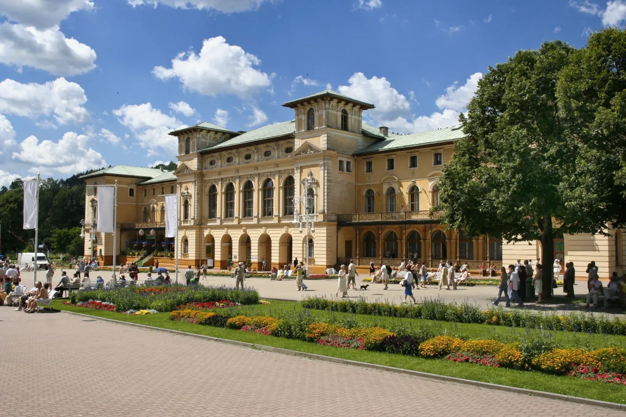 Krynica-Zdrój deptak panorama