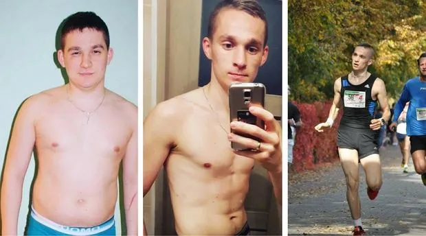 bieganie metamorfoza rok przed i po