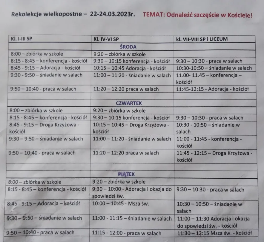 Zdjęcie Jak zorganizować rekolekcje w szkole, aby były niezapomniane i efektywne