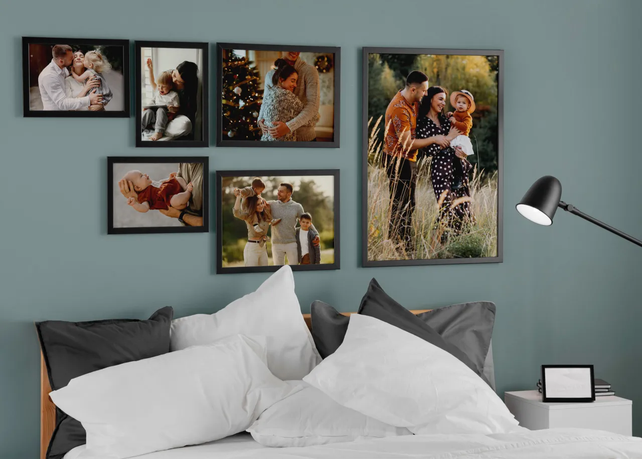 inspiracje galeria zdjęć na ścianie r&oacute;żne style