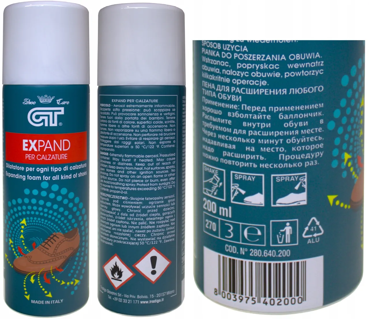 pianki spraye prawidła do butów