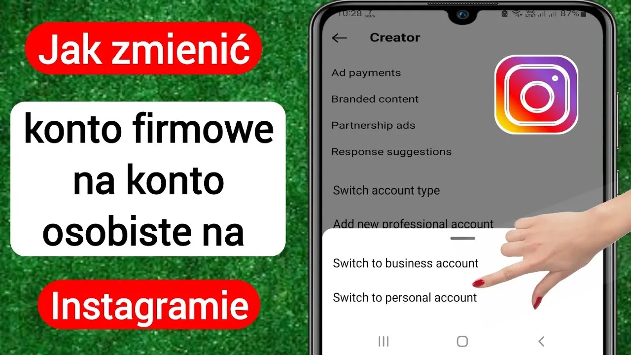 Zdjęcie Jak zmienić konto firmowe na osobiste Instagram i uniknąć utraty danych