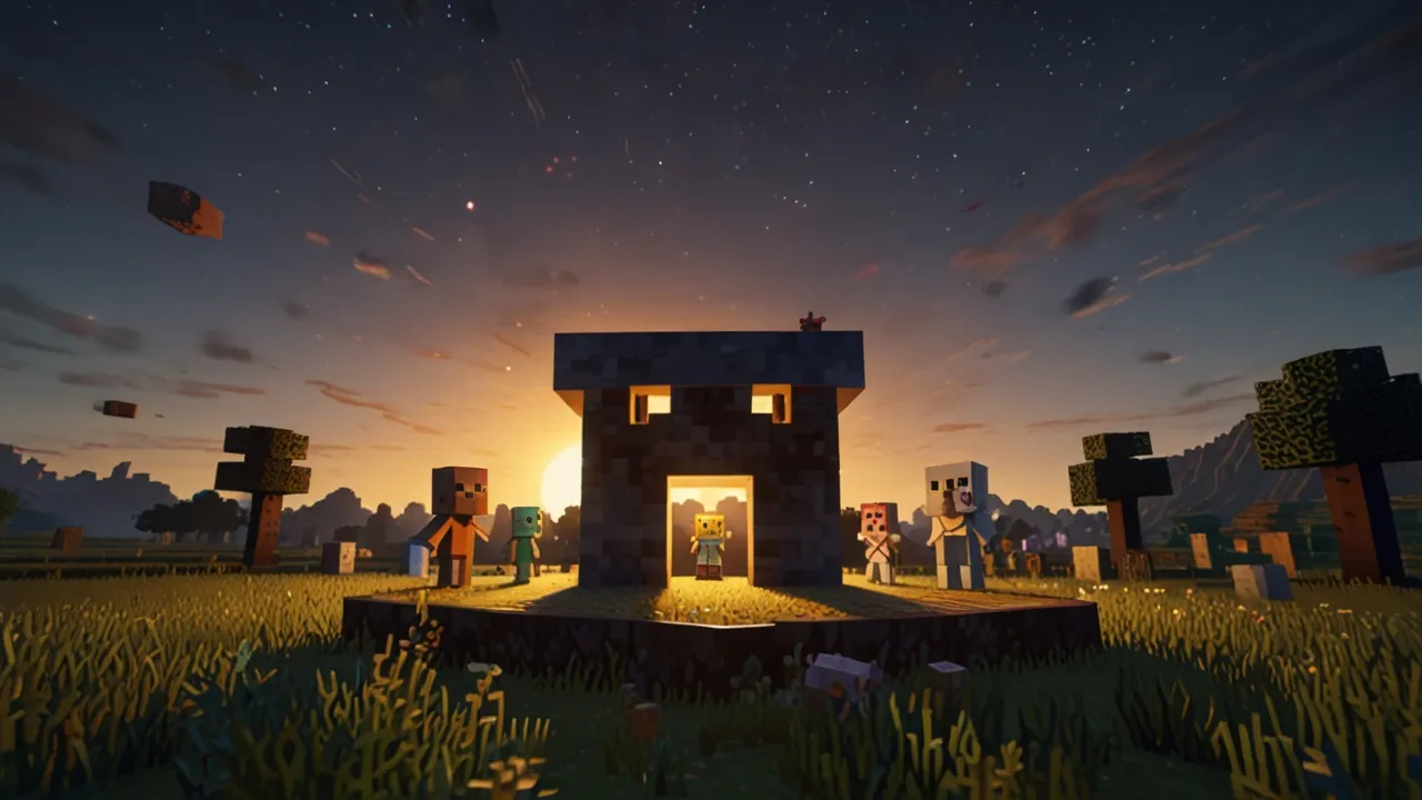 Zdjęcie Minecraft: Przetrwaj noc w mgnieniu oka. Komenda na szybki dzień