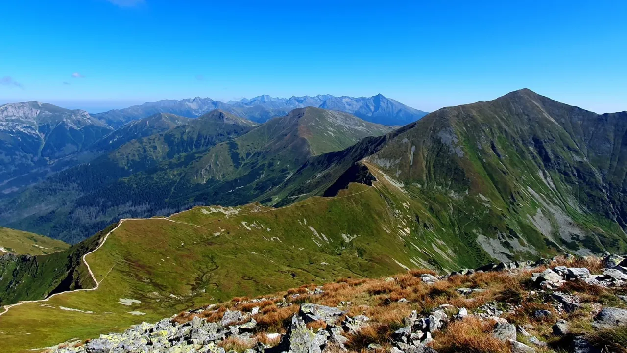 Starorobociański Wierch szlak grań Ornaku mapa
