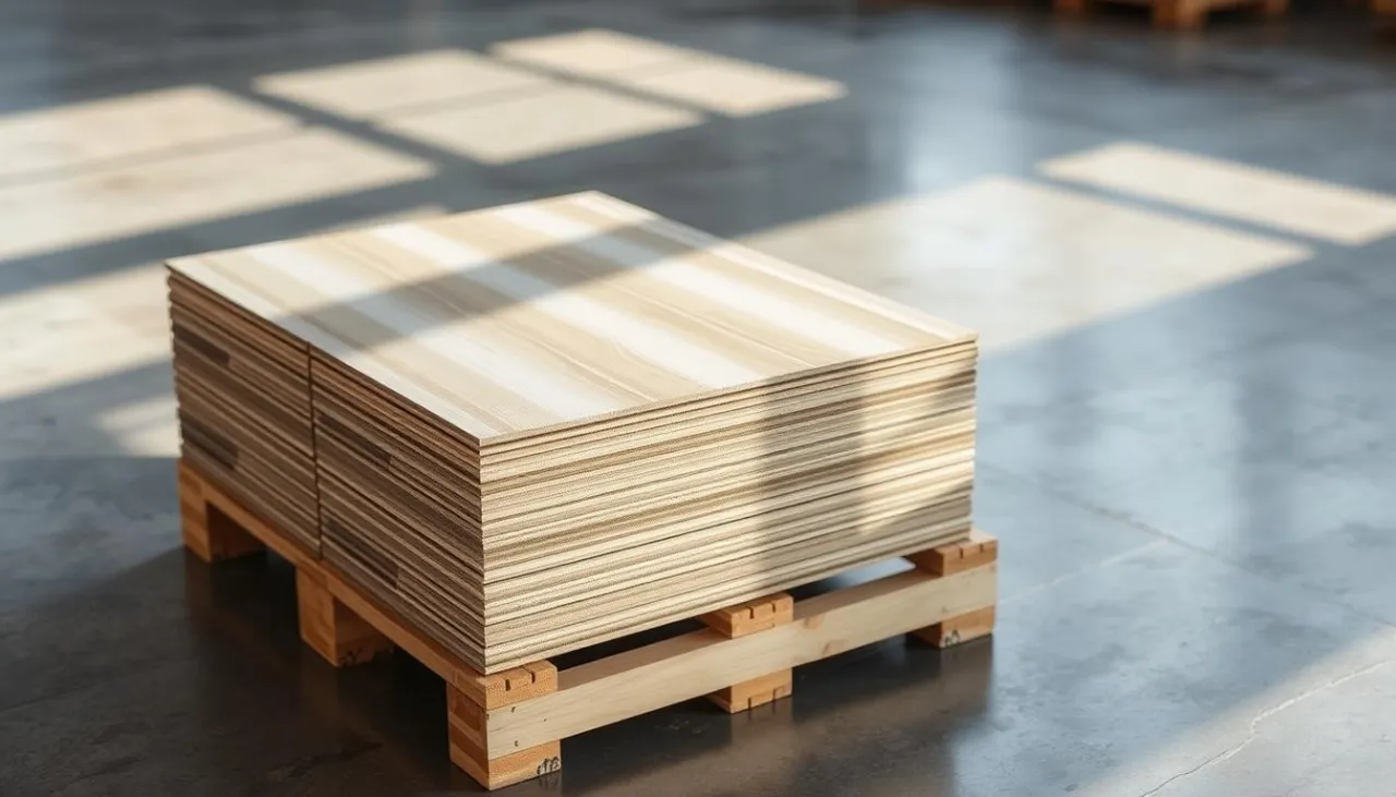 różne opakowania paneli podłogowych z metrażem