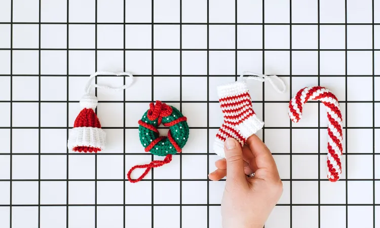 materiały do szydełkowania ozd&oacute;b choinkowych