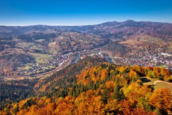 Piwniczna-Zdrój krajobrazy Beskid Sądecki