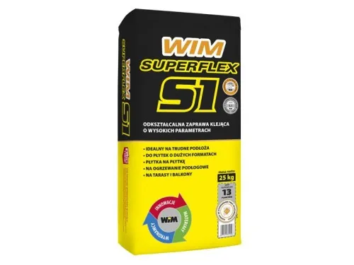 przykłady klejów cementowych elastycznych S1