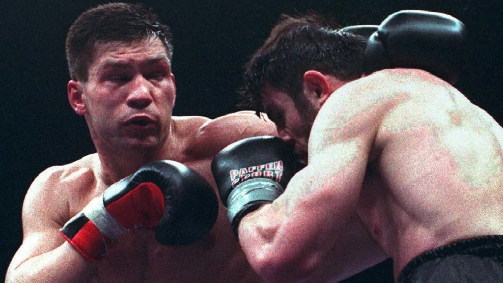 bokser pije po ważeniu