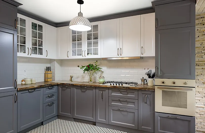 szara kuchnia inspiracje kolory ścian