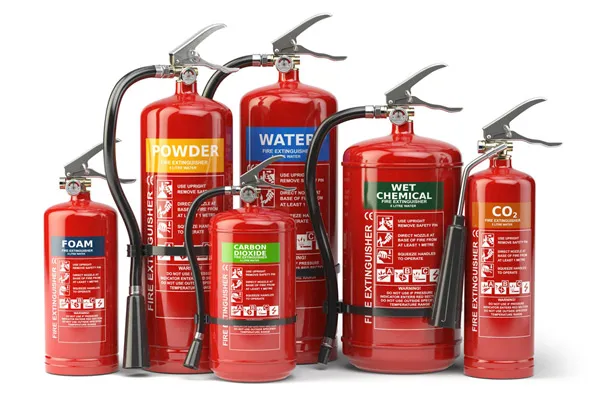 różne typy gaśnic domowych