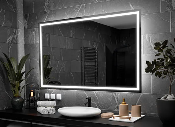 nowoczesna łazienka podświetlane lustro