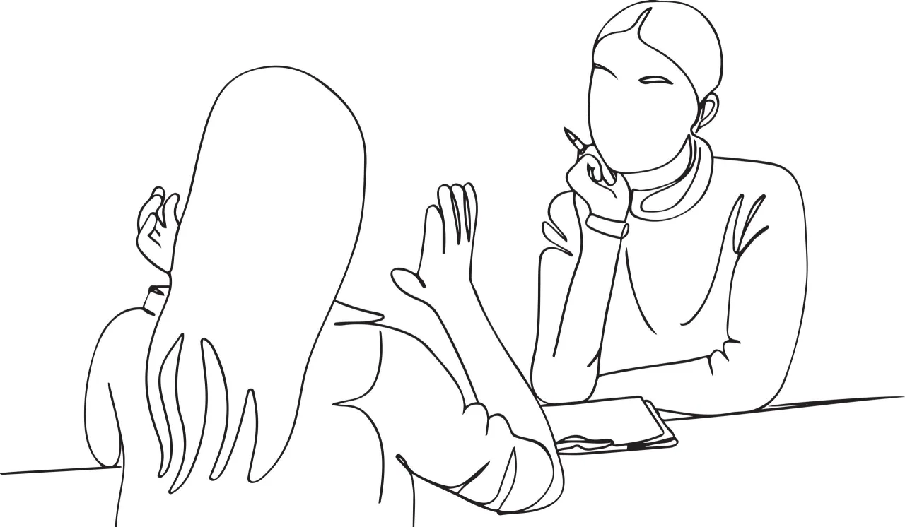 psycholog rozmawiający z pacjentem, symbolizujący terapię