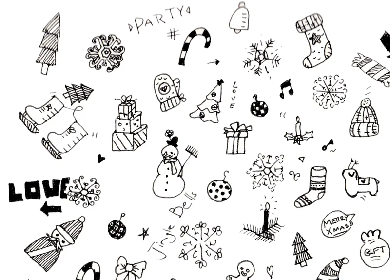 Einfache Weihnachtsmotive gemalt Beispiele