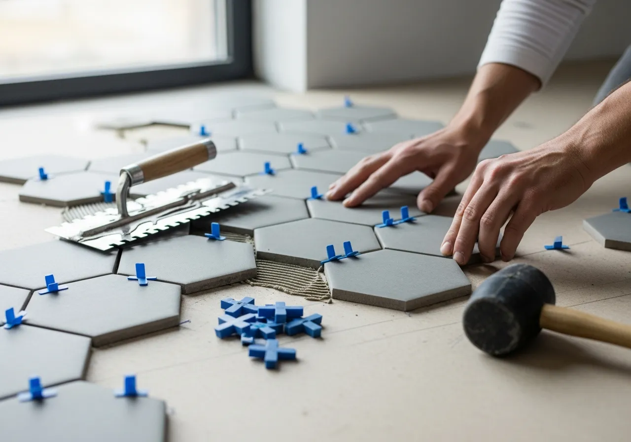 sprawdzanie przyczepności płytek młotkiem