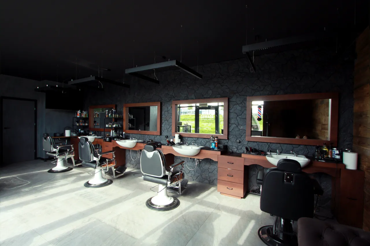 elegancki barbershop wnętrze
