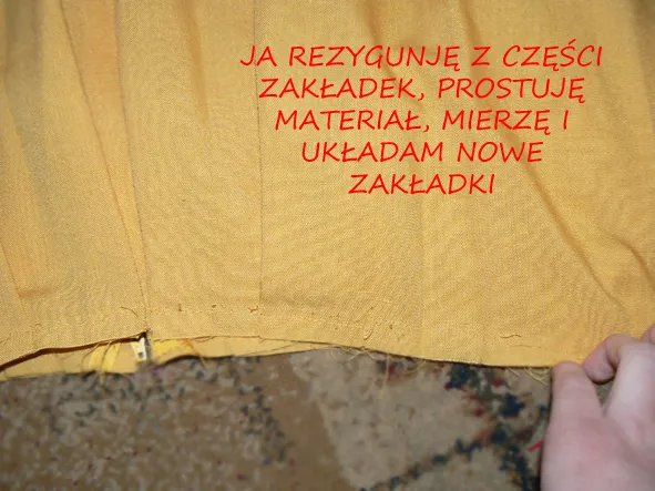 Zwężanie spódnicy po bokach instrukcja
