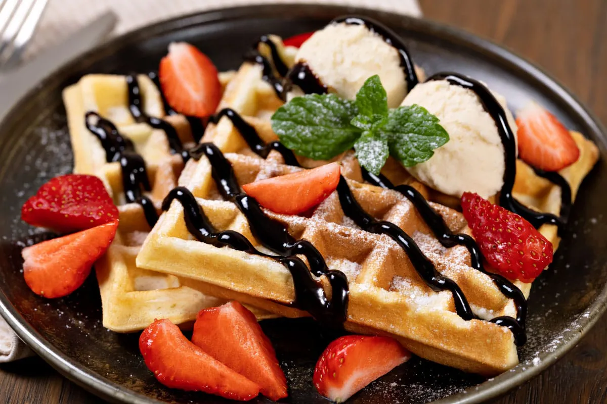 estetyczne podawanie gofrów