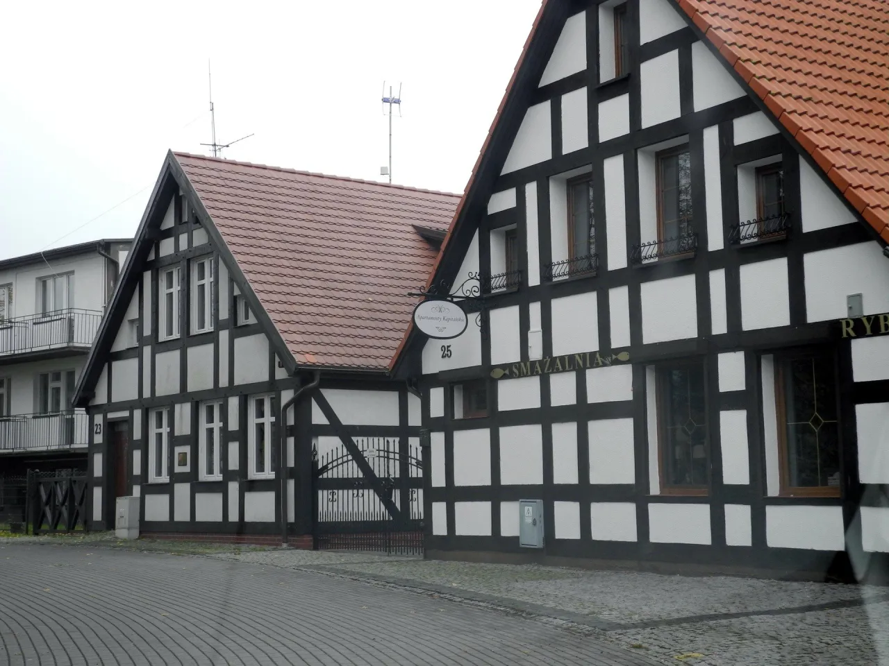 Ustka stara osada rybacka domy szachulcowe