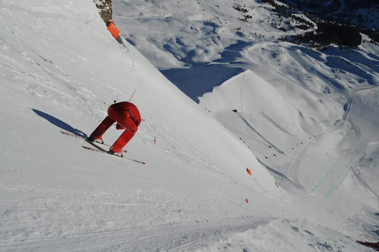 Narciarz speed skiing rekord prędkości