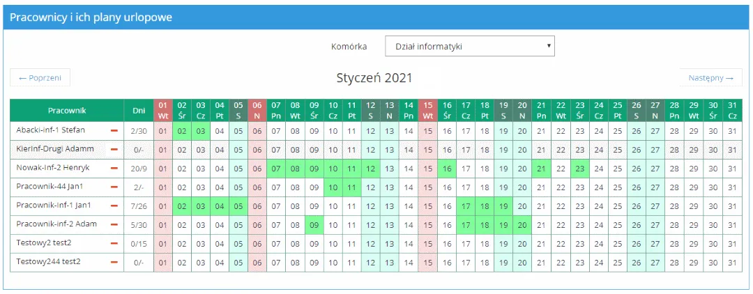 kalendarz urlopowy i kalkulator emerytalny