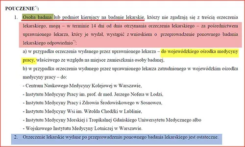 Wniosek o ponowne badanie lekarskie WOMP