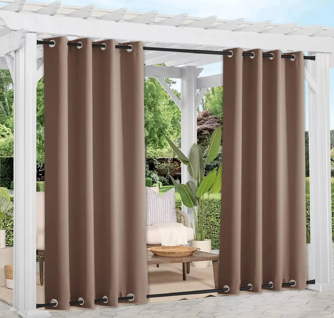 Materiały na zasłony tarasowe wodoodporne i UV