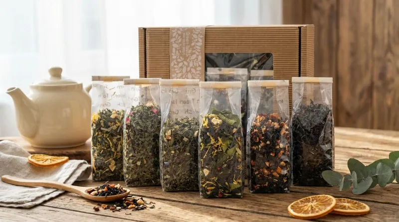 r&oacute;żne rodzaje herbat liściastych