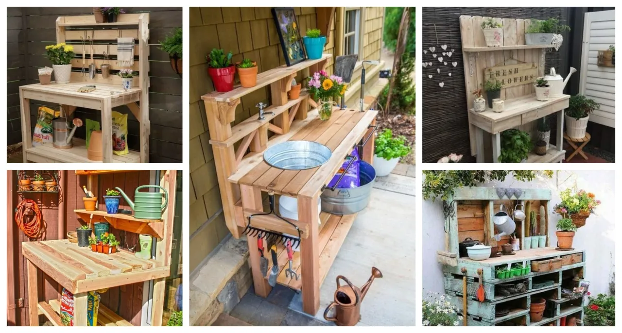 St&oacute;ł ogrodowy z palet inspiracje