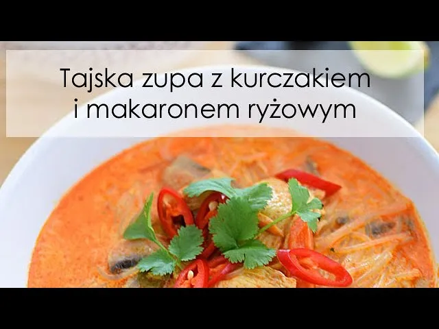 Tajska zupa Tom Yum z makaronem