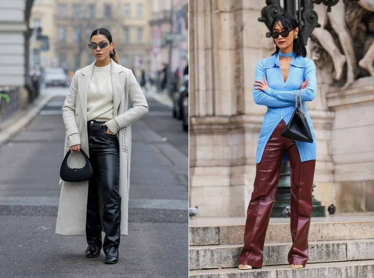 szerokie spodnie stylizacje na co dzień praca wieczór