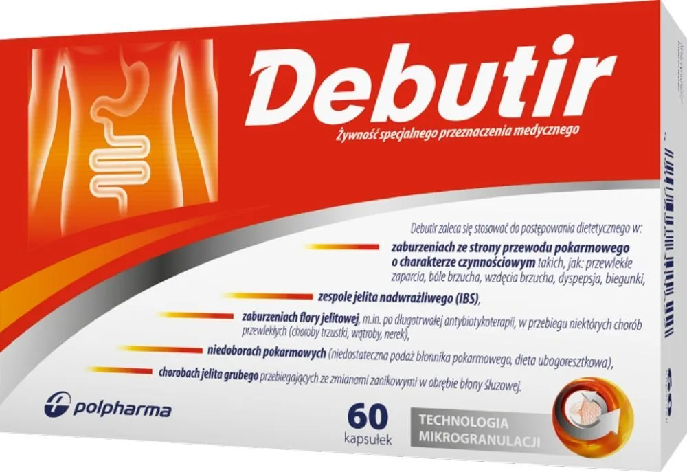 Debutir Forte opakowanie lub schemat zdrowych jelit