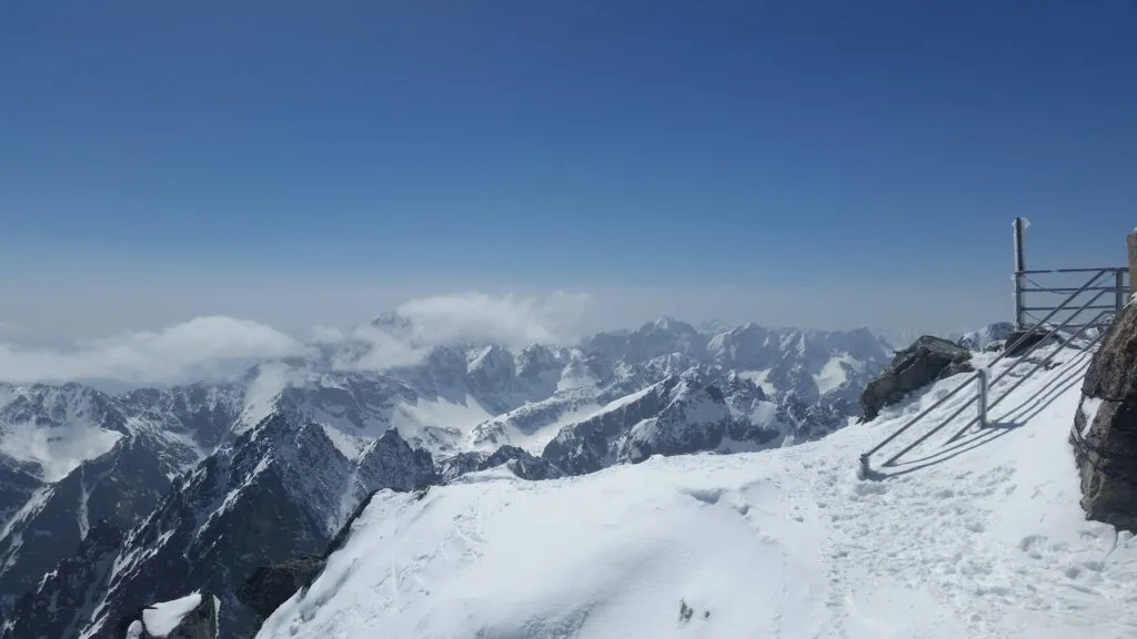 Jasna Chopok zimą, Tatrzańska Łomnica widok na góry