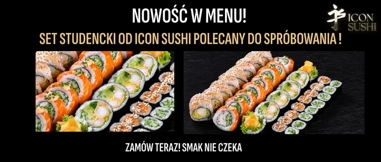 Mapa dzielnic Warszawy z ikonami sushi